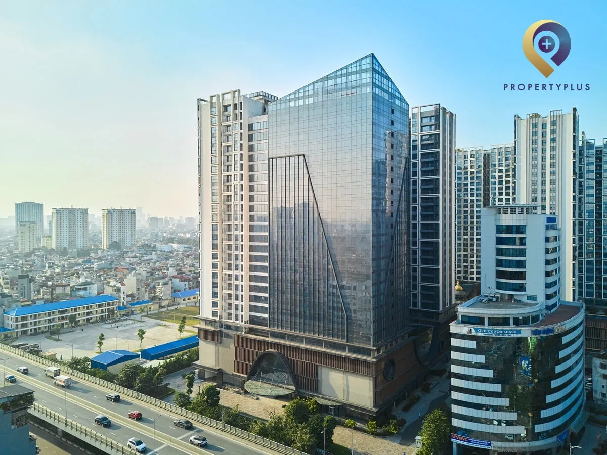 Exterior view of Hinode City office building in Hai Ba Trung District, Hanoi.